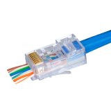 Simply45® cat5e Pass-Through RJ45 non blindé – 500 fiches – teinte bleue