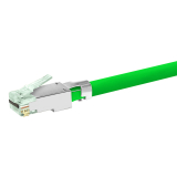 Simply45® fiches modulaires RJ45 à passage de terre externe blindée ProSeries Cat6 avec Cap45® – 50 pièces/pot - teinte verte