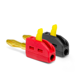 SynConnect connecteurs banane &agrave; verrouillage rapide dor&eacute;s &ndash; 12 &agrave; 24 AWG &ndash; noir et rouge &ndash; 20 pi&egrave;ces