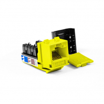 SynConnect Cat 5e Keystone Jack UTP 90 Degree T568A/B 110 IDC – Yellow