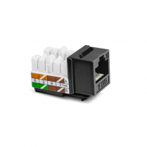 SynConnect prise Keystone Cat6 90 degrés T568A/B série Contractor cUL – noire – sachet de 10