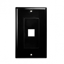 SynConnect plaque de style "Decora" avec 1 port – 2 pièces – noire