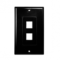 SynConnect 2 Port Decora Insert w/ Decora Plate 2pcs – Black