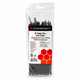 SynConnect 8" Cable Ties Wraps Low Temp Flexible Nylon – Black, 100 pcs