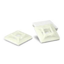 SynConnect Self-Adhesive Cable Tie Mount – White – 100 pcs