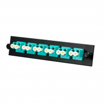 SyncFiber – 12F multimode LC (OM3/4) plaque d'adaptateur duplex – bleu aqua