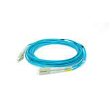 SyncFiber câble à fibre optique duplex LC/LC OM3 de 3 mètres bleu aqua