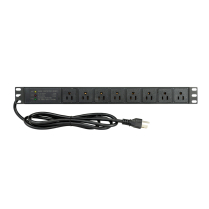 SyncSystem 8 Outlet PDU 15A Full Surge & Lightning Protection c(UL) 1U