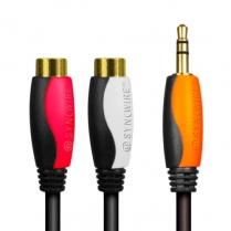 SynCable Audio Cable 3.5mm Stereo Male 2x RCA Female 2M RoHS