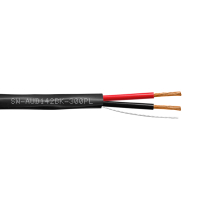 SynCable câble plénum mural pour haut-parleurs 14-2c 105 STR BC Strand OFC c(UL) FT6 RoHS – boîte de 300m – avec gaine noire