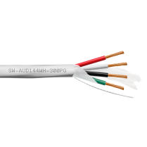 SynCable câble mural de grade professionnel pour haut-parleurs 14-4c 105 STR BC OFC c(UL) FT4 RoHS – boîte de 300m – avec gaine blanche