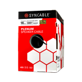 SynCable Plenum Audio 16-4c 65 OFC c(UL) FT6 RoHS In-Wall Cable – 300m Box – Black JKT