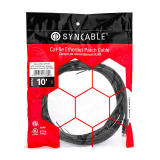 SynCable câble de raccordement moulé RJ45 CaT5E 350MHz FT-4 – 10 pieds – noir