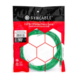 SynCable câble de raccordement moulé RJ45 CaT5E 350MHz FT-4 – 10 pieds – vert