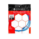 SynCable RJ45 CAT5E 350MHz FT-4 Molded Patch Cable – 3ft – Blue