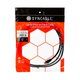 SynCable RJ45 CAT5E 350MHz FT-4 Molded Patch Cable - 5ft - BK