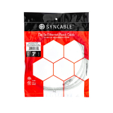 SynCable câble de raccordement moulé RJ45 CaT5E 350MHz FT-4 – 7 pieds – blanc