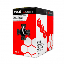 SynCable câble Cat-6 550Mhz SOL 23-4pr ETL c(UL) CMR FT4 – avec gaine blanche