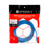 SynCable RJ45 CAT6 550MHz FT-4 Molded Patch Cable 10Gb/s – 15ft – Blue