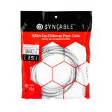 SynCable c&acirc;ble de raccordement moul&eacute; RJ45 Cat6 550MHz FT-4 &ndash; 10Gbit/s &ndash; 15 pieds &ndash; blanc