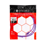 SynCable câble de raccordement moulé RJ45 Cat6 550MHz FT-4 – 10Gbit/s – 7 pieds – violet