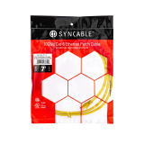 SynCable câble de raccordement moulé RJ45 Cat6 550MHz FT-4 – 10Gbit/s – 7 pieds – jaune