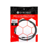 SynCable câble de raccordement super mince moulé RJ45 Cat-6 10Gbit/s – 6 pieds – noir