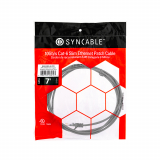 SynCable RJ 45 CAT-6 10Gb/s Molded Super Slim Patch Cable – 7ft – Grey