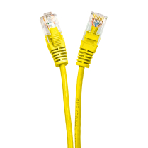 SynCable RJ45 CAT-6A 10Gbs FT-4 Molded Super Slim Patch Cable – 0.5ft – Yellow