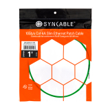 SynCable câble de raccordement super mince moulé RJ45 Cat-6a 10gb/s – 1 pieds – vert