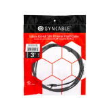 SynCable RJ45 CAT-6A 10Gbs FT-4 Molded Super Slim Patch Cable – 3ft – Black