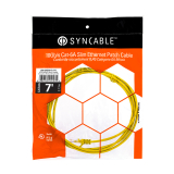 SynCable RJ45 CAT-6A 10Gbs FT-4 Molded Super Slim Patch Cable – 7ft – YL