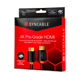 SynCable câble HDMI professionnel verrouillable haute vitesse 4K 60Hz 18 Gbit/s 3D avec Ethernet C(UL) UL FT4 UHD HDR – 3m