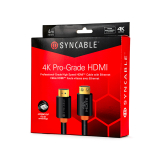 SynCable câble HDMI professionnel verrouillable haute vitesse 4K 60Hz 18 Gbit/s 3D avec Ethernet C(UL) UL FT4 UHD HDR – 4m