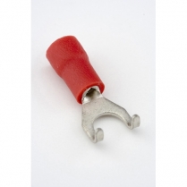 Provo cosse à fourchette avec bride sans soudure 22-18AWG taille 6 – rouge