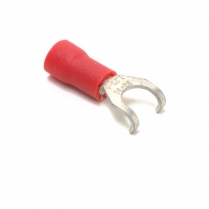 Provo cosse à fourchette avec bride sans soudure 22-18AWG taille 10 – rouge