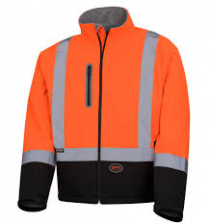 PIONEER 5679 SOFT SHELL JACKET, HI-VIZ ORANGE