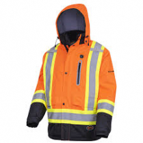 5407 Heated Insulated Safety Jacket - Hi-Viz Orange