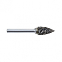 534102 CARBIDE BUR DOUBLE CUT 1/4" SHANK TREE POINT END 1/2"