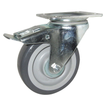 522PPB-SWB 5" SWIVEL URETHANE FULL METAL LOCK BRAKE