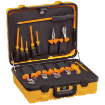 ASSORTED ELECTRICIAN TOOLS KIT W/STORAGE BOX