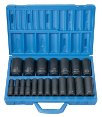 GRY-1319D 1/2" Drive 19 Pc. Deep Length Fractional Master Se