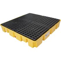 ENPAC 5400-YE-D SPILL PALLET, POLY-SLIM, 4-DRUM (SE409)