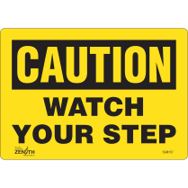 SGM160 ZENITH WATCH YOUR STEP SIGN VINYL 10X14