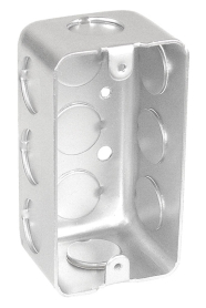 052-1210-0 Utility Box with Knockout, 1 Gang, 1.88-in Deep,