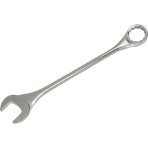 GRAY TOOLS 12 POINT SAE ROUND SHANK LARGE COMBINATION WRENCHES- 15 OFFSET - SATIN CHROME FINISH