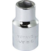 GRAY TOOLS 1/2" DRIVE 6 POINT METRIC STANDARD LENGTH SOCKETS