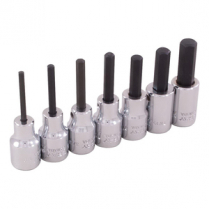 25607 SOCKET SET 3/8" DR HEX HEAD 7 PC