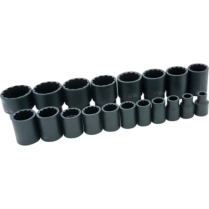 39117 SOCKET SET MET 1/2"DR. 12 PT IMPACT