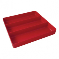 TRAY ORGANIZER RED -3 COMPARTMEN (10.5 X 10.5 X 1.5")